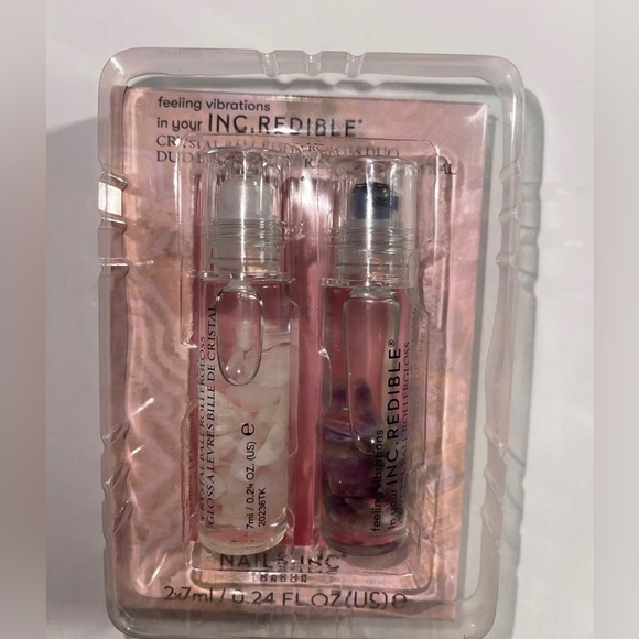 Amethyst and Rose Quartz ~ Crystal Ball Rollergloss Duo BNIB - Picture 2 of 4